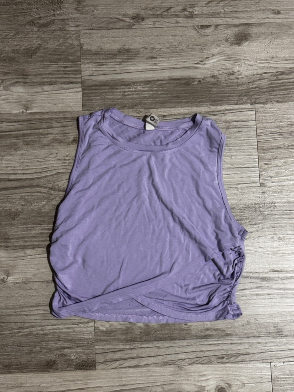 Lilac Side-Ruched Cropped Tank size S girls